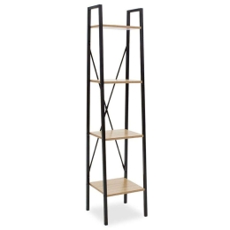 Βιβλιοθήκη Ramon 085-000013 34x32,5x148cm Natural-Black
