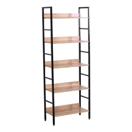 Βιβλιοθήκη Elbo 085-000022 60x28x160cm Natural-Black