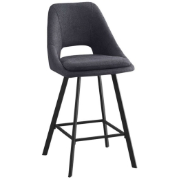 Σκαμπό Μπαρ Initiate Μπουκλέ 093-000030 48x56x98cm Anthracite-Black