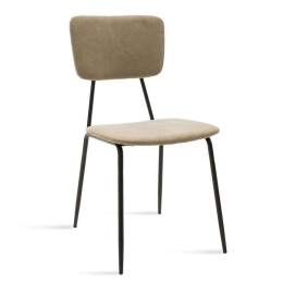 Καρέκλα Tania 096-000010 Beige Μέταλλο,Ύφασμα