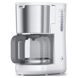 Καφετιέρα PureShine KF1500WH 1000W 10cups White-Grey Braun