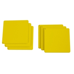 Σουβέρ (Σετ 6Τμχ) 10-10-603 10x10x0,3cm Matte Yellow Pam&Co