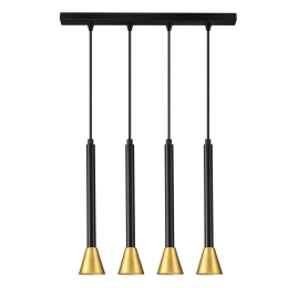 Φωτιστικό Οροφής - Ράγα 01164-09BR GU10 85cm Black-Gold Luma
