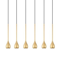 Φωτιστικό Οροφής - Ράγα 01179-13BR GU10 LED 120cm Gold Luma