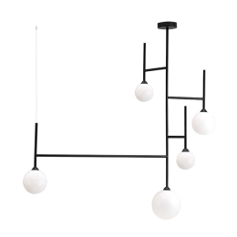 Φωτιστικό Οροφής 01205 5xG9 100x95cm Black Luma