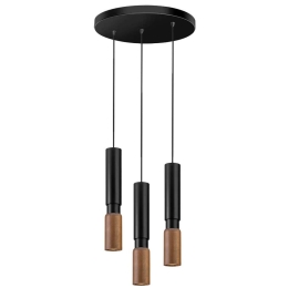 Φωτιστικό Οροφής Κρεμαστό 01300-07 GU10 D30cm Black Luma