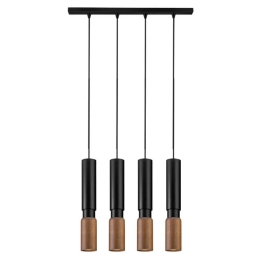 Φωτιστικό Οροφής - Ράγα 01300-09BR GU10 85cm Black Luma