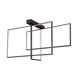 Φωτιστικό Οροφής - Πλαφονιέρα 01354 95W LED 3000K 8000Lm 75x45cm Black Luma