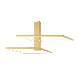 Φωτιστικό Οροφής - Πλαφονιέρα 01356 48W LED 3000K 3840Lm 54x25cm Gold Luma
