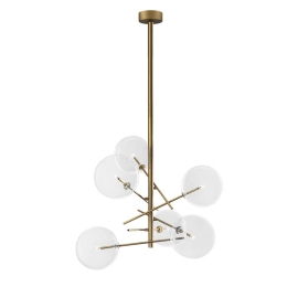 Φωτιστικό Οροφής Κρεμαστό 01360 6xG4 60x70cm Oxidized Gold Luma