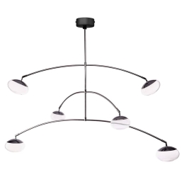 Φωτιστικό Οροφής Κρεμαστό 01363 6x5W LED 3000K 2600Lm 120-133x90cm Black Luma
