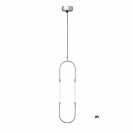 Φωτιστικό Οροφής Κρεμαστό 100-01369-05 8W LED 3000K 640Lm 20x77cm Silver Luma