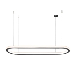 Φωτιστικό Οροφής Κρεμαστό 01370 80W LED 3000K 6400Lm 90x25x2,5cm Black Luma