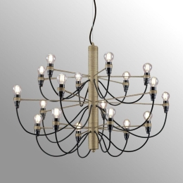 Φωτιστικό Οροφής - Πολυέλαιος 01168.30.6 18xE14 LED 50x65cm Oxizined Gold Luma
