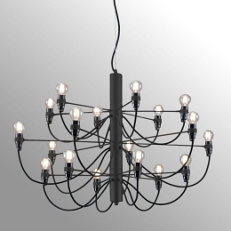 Φωτιστικό Οροφής - Πολυέλαιος 01168.30.1 18xE14 LED 50x65cm Black Luma