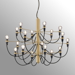 Φωτιστικό Οροφής - Πολυέλαιος 01168.30.4 18xE14 LED 50x65cm Gold Luma