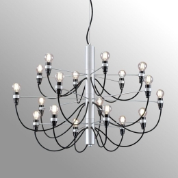 Φωτιστικό Οροφής - Πολυέλαιος 01168.30.3 18xE14 LED 50x65cm Silver Luma