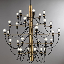 Φωτιστικό Οροφής - Πολυέλαιος 01168.31.6 30xE14 LED 80x80cm Oxizined Gold Luma