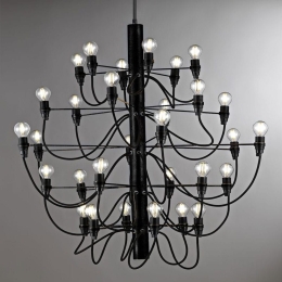 Φωτιστικό Οροφής - Πολυέλαιος 01168.31.1 30xE14 LED 80x80cm Black Luma