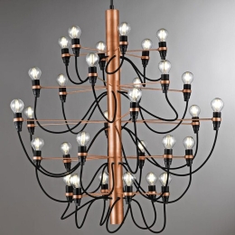 Φωτιστικό Οροφής - Πολυέλαιος 01168.31.5 30xE14 LED 80x80cm Copper Luma