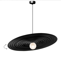 Φωτιστικό Οροφής Κρεμαστό 01477.06.1 G9 LED D90cm Black Luma