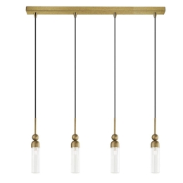 Φωτιστικό Οροφής - Ράγα 01480.09B 4xG9 85cm Oxidized Gold Luma