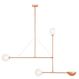 Φωτιστικό Οροφής Κρεμαστό 01482 4xG9 112x126cm Copper Luma