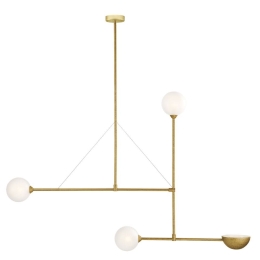 Φωτιστικό Οροφής Κρεμαστό 01482 4xG9 112x126cm Oxidized Gold Luma