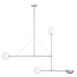 Φωτιστικό Οροφής Κρεμαστό 01482 4xG9 112x126cm Silver Luma