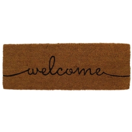 Πατάκι Εισόδου Welcome 100015 28x1,5x78cm Brown-Black 28X78