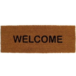 Πατάκι Εισόδου Welcome 100019 28x1,5x78cm Brown-Black 28X78