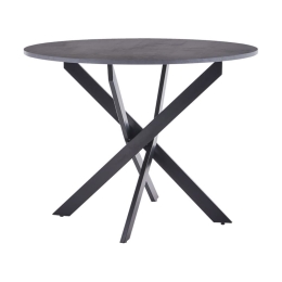 Τραπέζι Dammero 101-000089 Φ100x75cm Dark Grey-Black