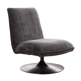 Καρέκλα Περιστρεφόμενη Remona 63x80x80cm Dark Grey-Black