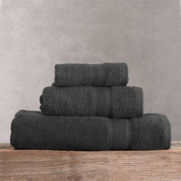 Πετσέτα Illusion Anthracite Ρυθμός Προσώπου 50x90cm 100% Πενιέ Βαμβάκι
