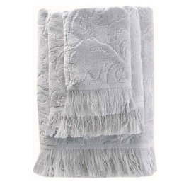 Πετσέτα Sienna Light Grey Ρυθμός Χεριών 30x50cm 100% Βαμβάκι