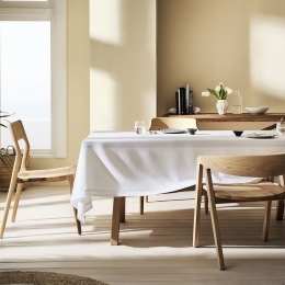 Τραπεζομάντηλο Cruella 582 Pure White Gofis Home 150Χ310 Πολυέστερ