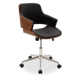 Καρέκλα Γραφείου Εργασίας Fern 106-000001 53x61x79/89 Black - Walnut