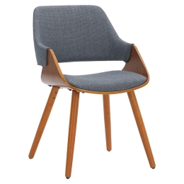Πολυθρόνα Allegra 106-000022 51x55x79cm Grey-Walnut