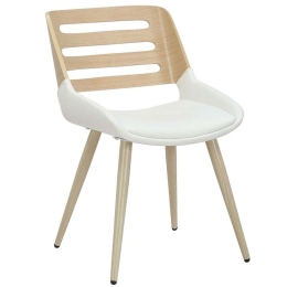 Καρέκλα Brody 106-000036 51x55x76cm Natural-White Ξύλο,PU