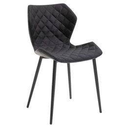 Καρέκλα Μίρκα Black(Σ2) 48X51X85cm 11.1574 Μέταλλο,Ύφασμα,Pu