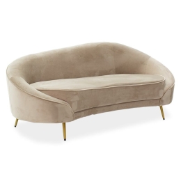 Καναπές Amora 110-000044 Τριθέσιος 180x81x77cm Beige-Gold Ξύλο,Ύφασμα