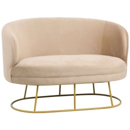 Καναπές Διθέσιος Rony 110-000056 135x75x85cm Beige-Gold