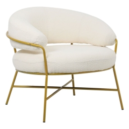 Πολυθρόνα Malu 110-000057 84x79x76cm Cream-Gold