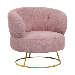 Πολυθρόνα Connie 110-000072 87x81x81cm Gold-Pink