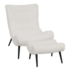 Πολυθρόνα Silla Με Υποπόδιο 110-000095 97x80x100cm White