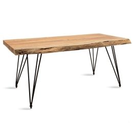 Τραπέζι Σαλονιού Rich 113-000001 130x69x46cm Natural-Black