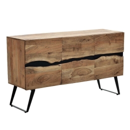 Μπουφές Imena 113-000021 148x43,5x86cm Walnut-Black