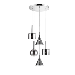 Φωτιστικό Οροφής Κρεμαστό 114-01047-12 5xG9 D40cm Smoke Luma