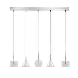 Φωτιστικό Οροφής - Ράγα 114-01047-12BR 5xG9 100cm Clear Luma