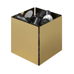 Θήκη Για Κάψουλες 116-023 13x13x13cm Brushed Brass Pam&Co Ανοξείδωτο Ατσάλι